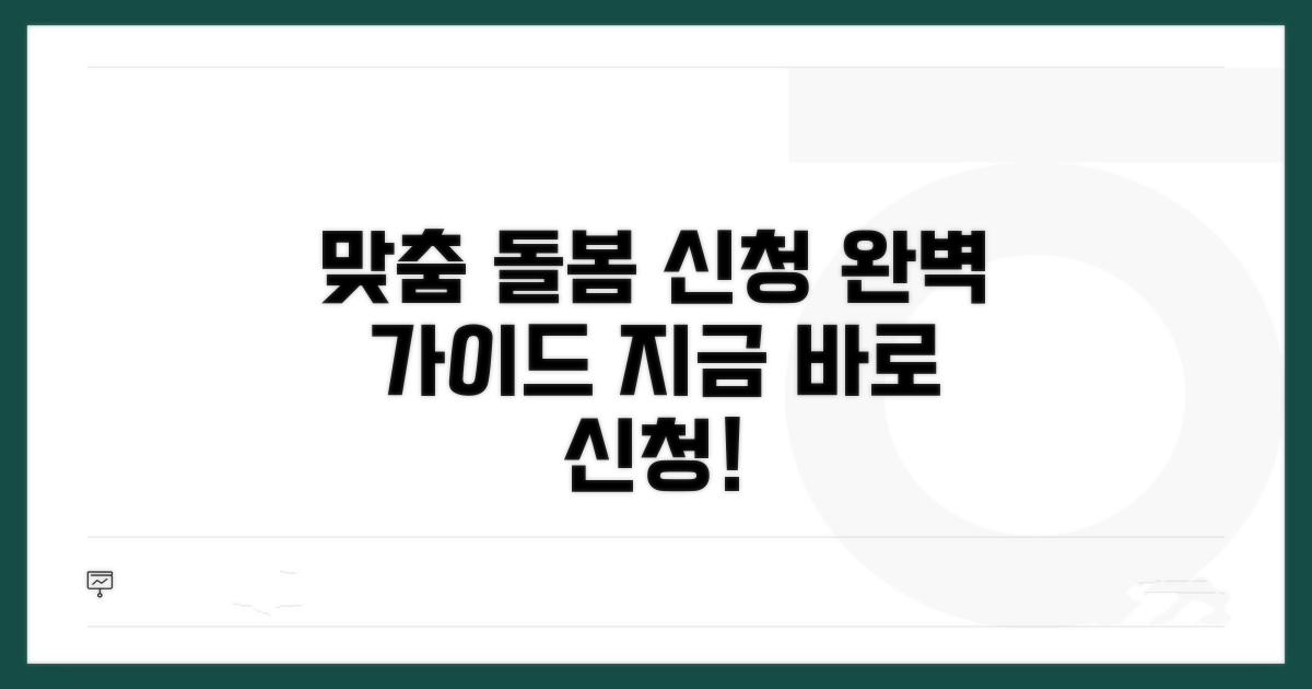 맞춤형 돌봄 서비스 신청 가이드