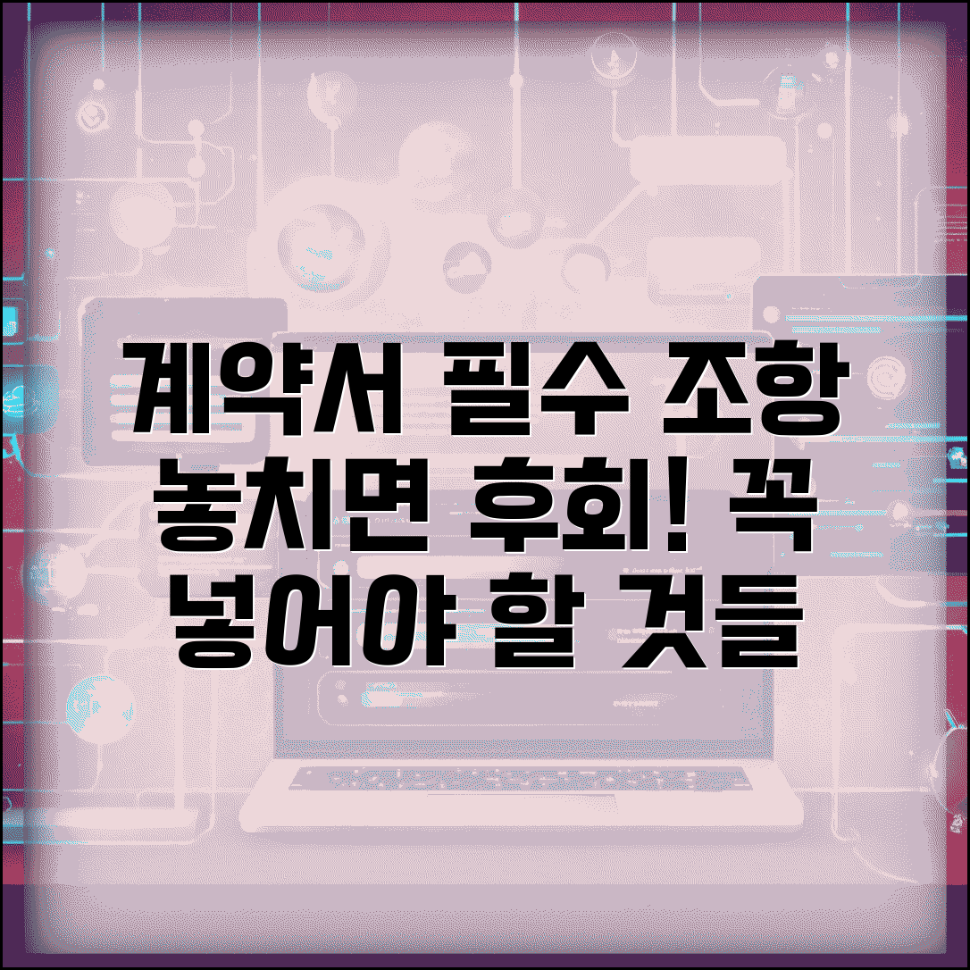 계약서 작성 필수 조항 | 각종 계약서 작성시 꼭 넣어야 할 조항과 주의사항