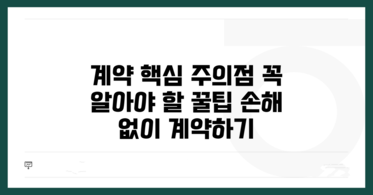 계약 시 반드시 알아둘 주의점