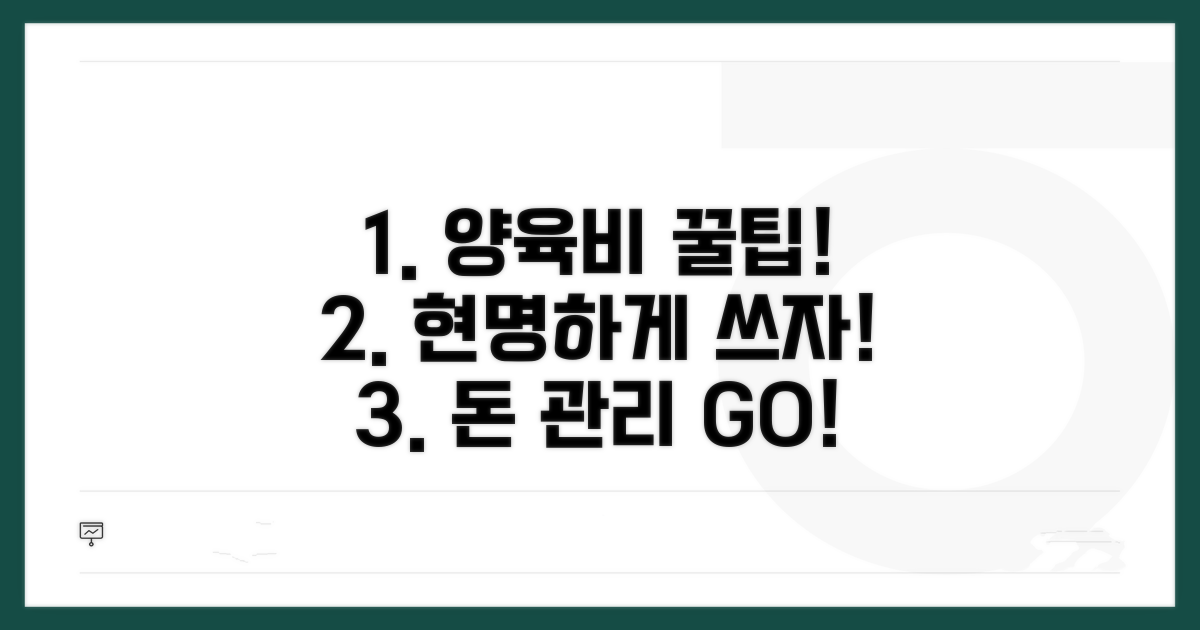 똑똑한 양육비 활용 꿀팁