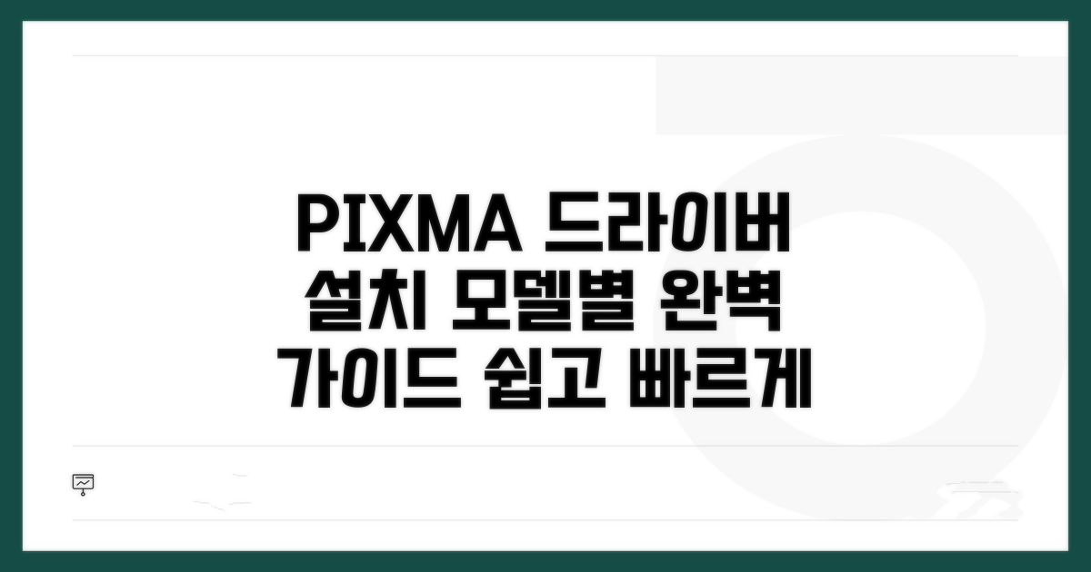 PIXMA 잉크젯 모델별 드라이버 설치