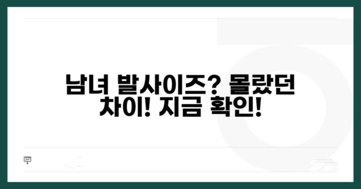 성별 따라 다른 발 사이즈 특징