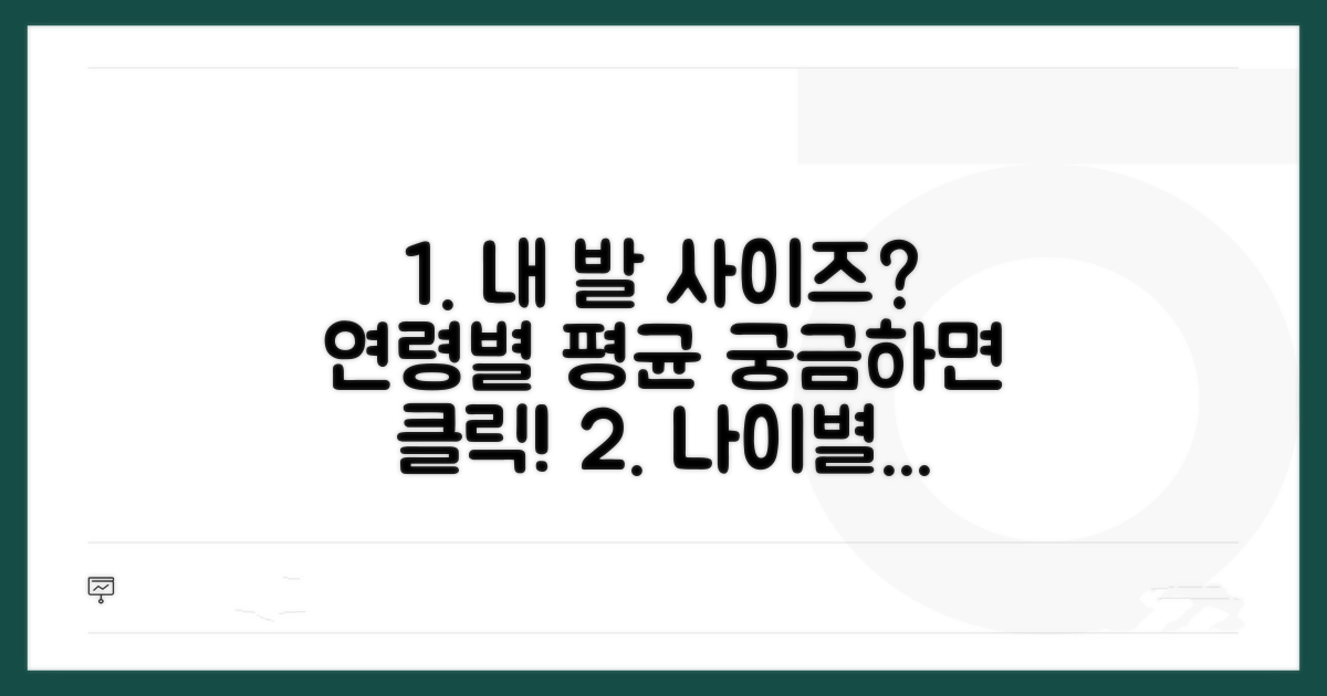 연령별 평균 발 사이즈 확인법