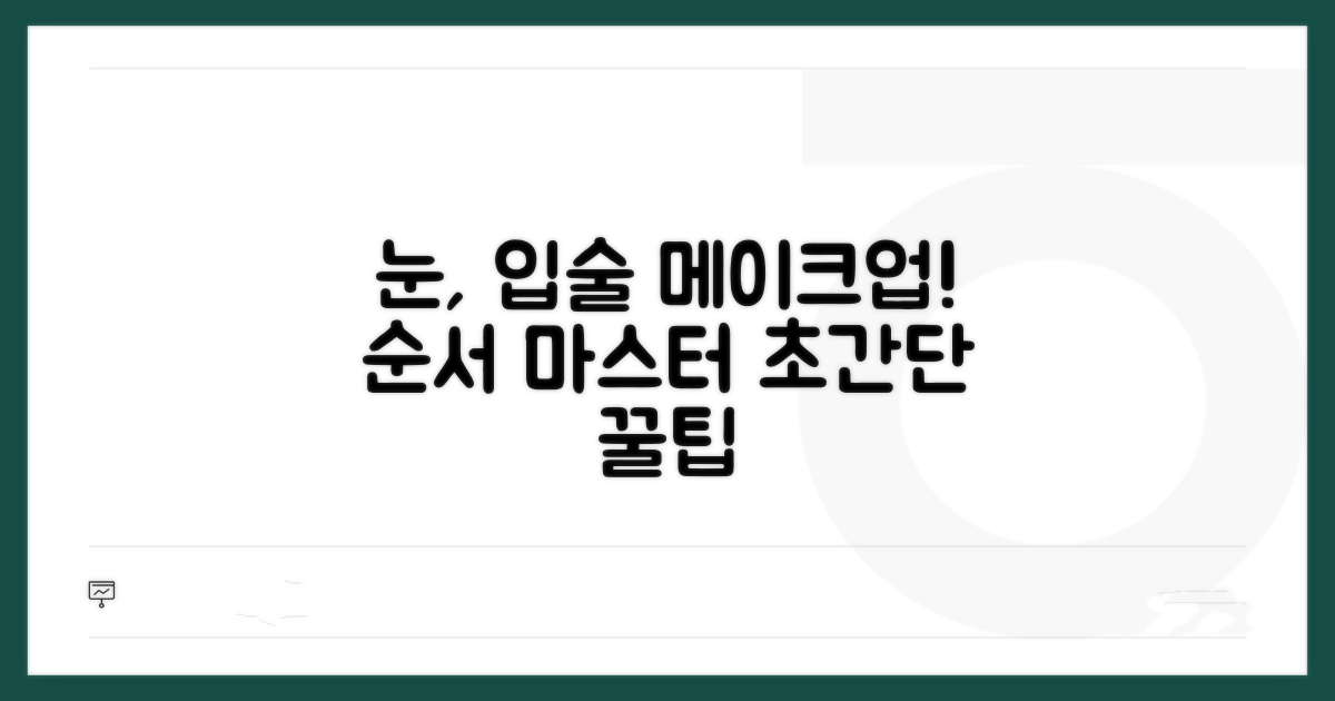눈, 입술 메이크업 순서 정복