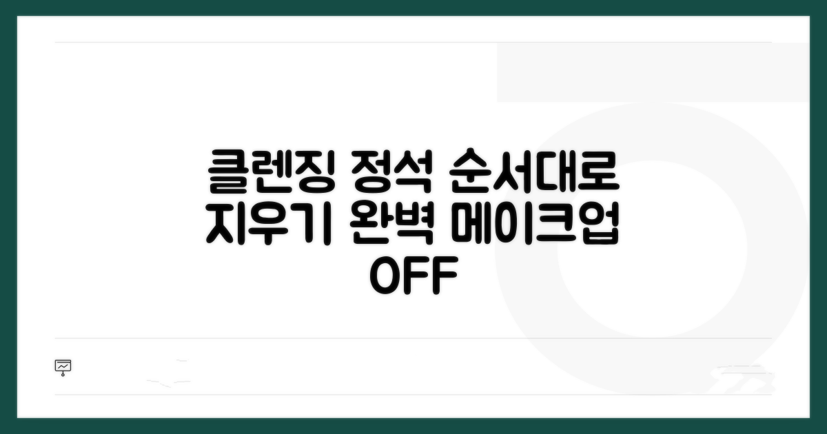 클렌징 순서, 메이크업 리무버 사용법