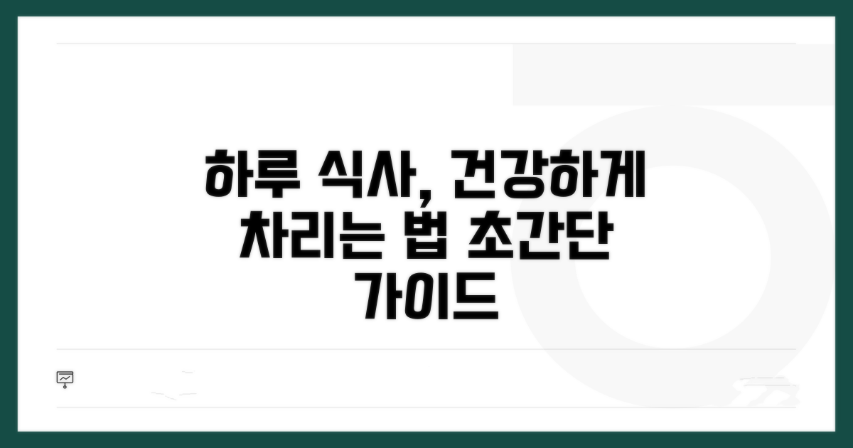 건강한 하루 식사 구성 가이드