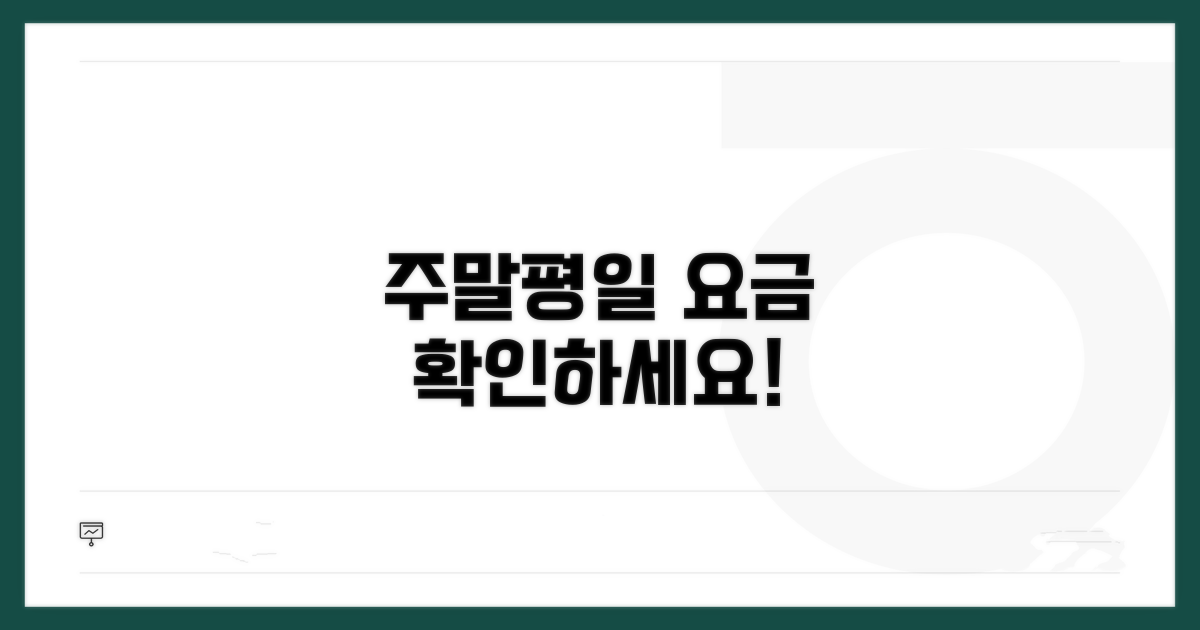 주말/평일 이용요금 안내