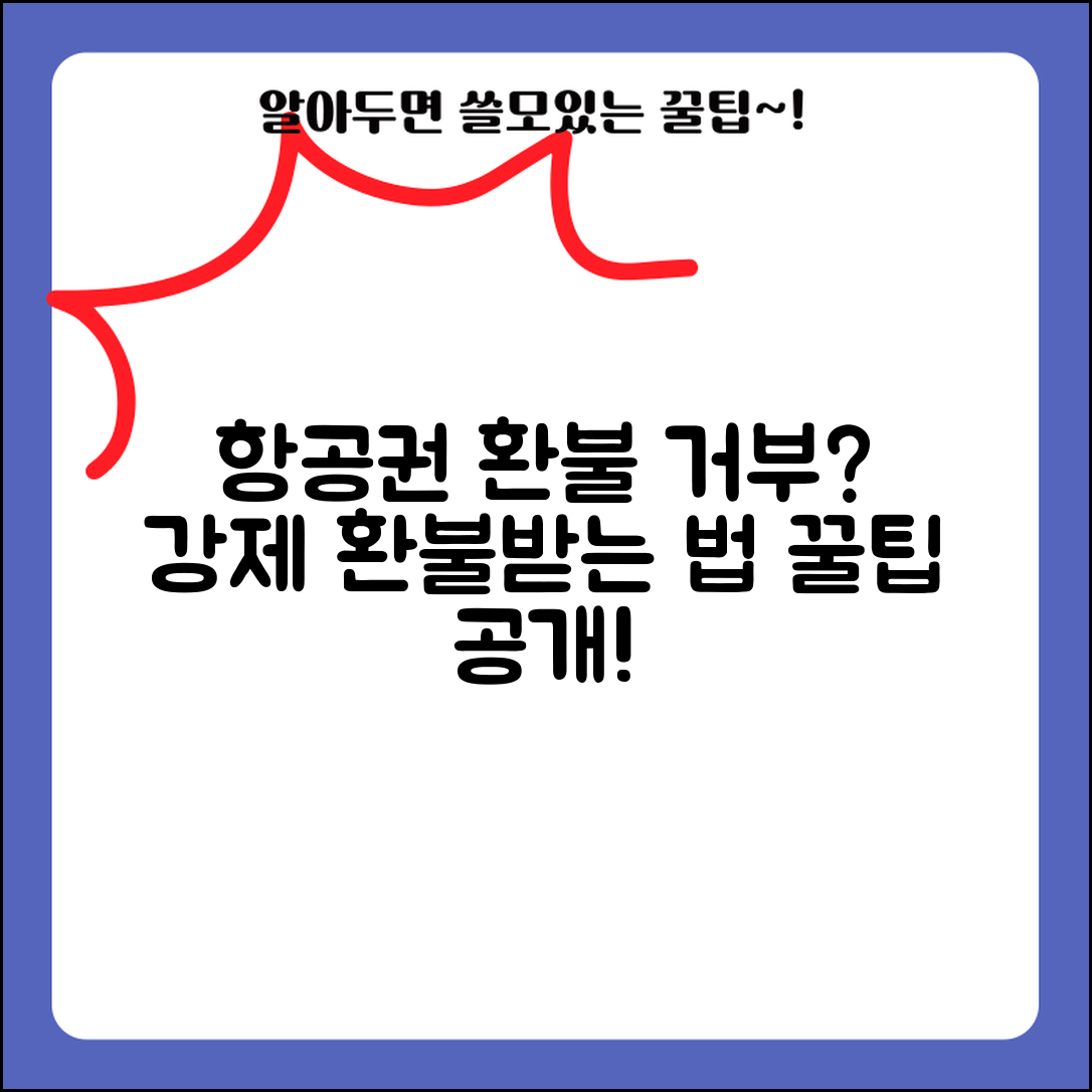 항공료 환불 거부 | 항공권 취소 환불 거부시 강제 환불