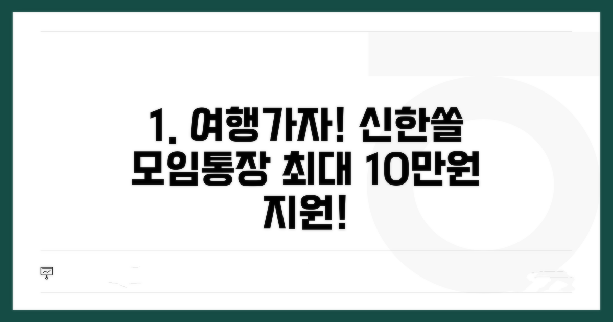 신한쏠 모임통장 여행지원금 혜택