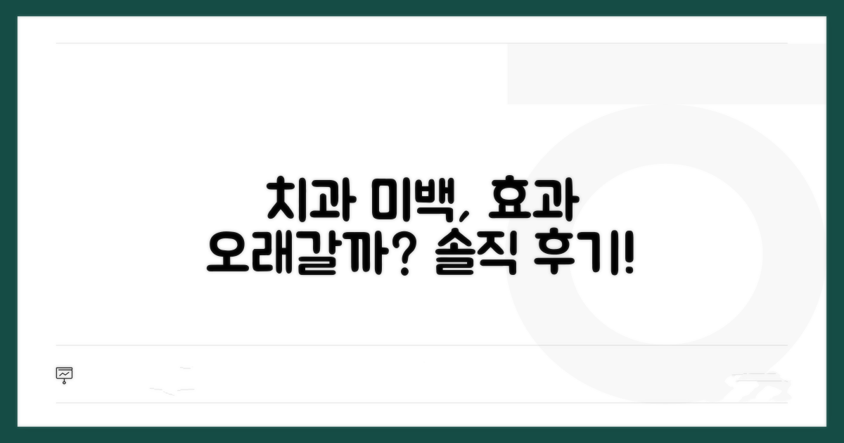 치과 미백 효과, 진짜 얼마나 갈까?
