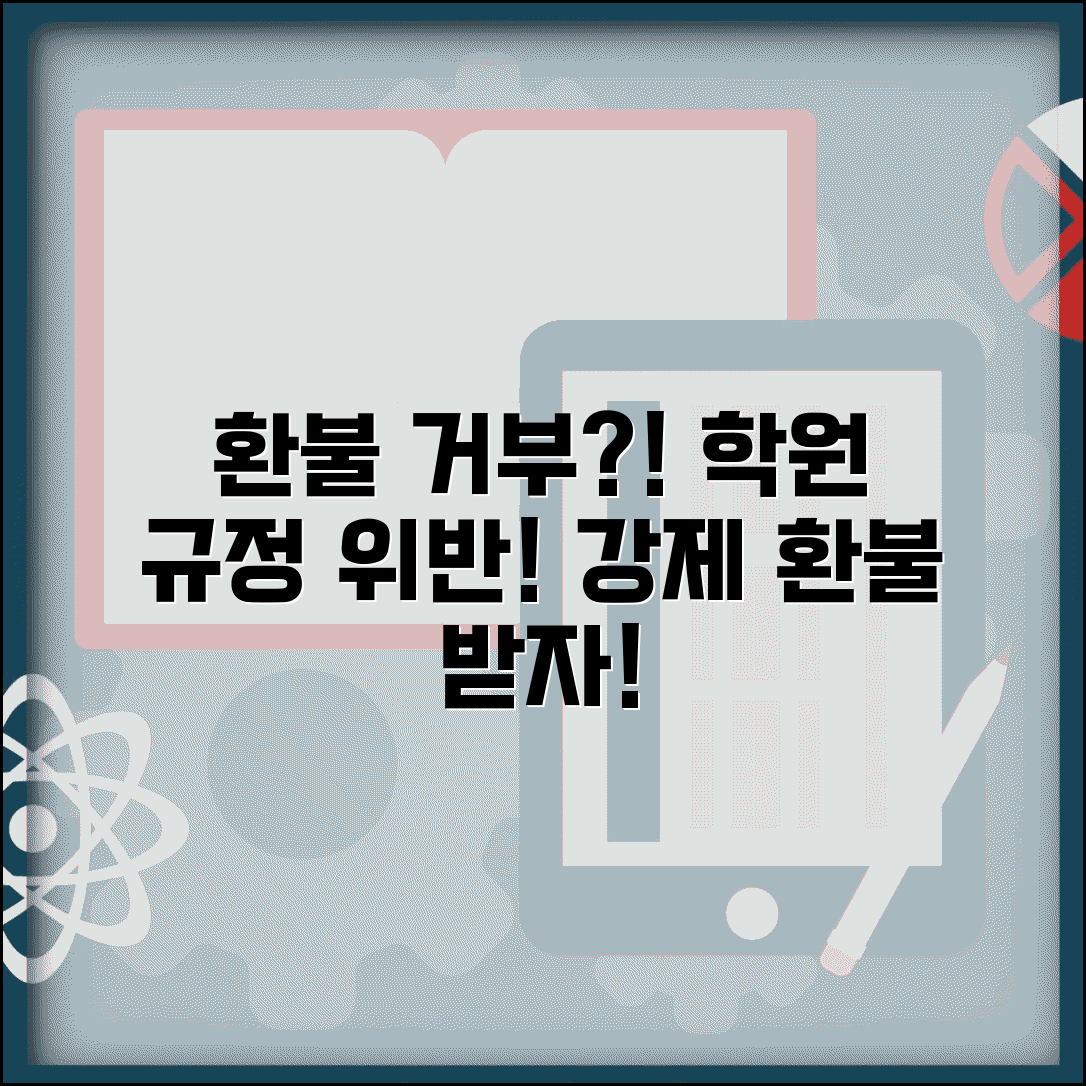 학원 환불 규정 위반 | 학원 수강료 환불 거부 강제 환불