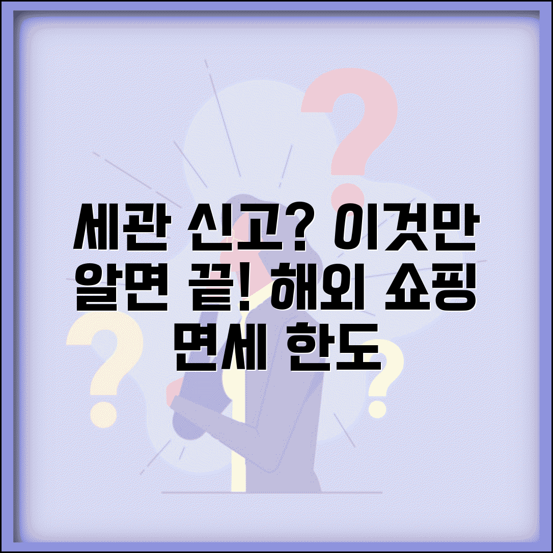입국 세관신고 대상 품목 한도표 | 해외 쇼핑 세관 신고 기준 정리
