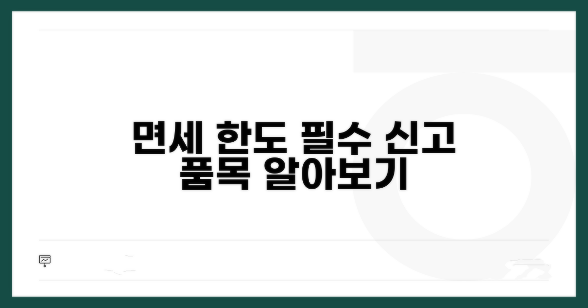 면세 한도와 신고 대상 품목 확인