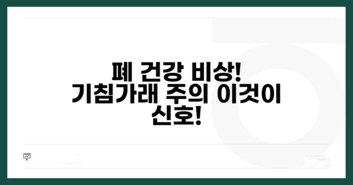 기침, 가래, 폐 건강의 경고 신호