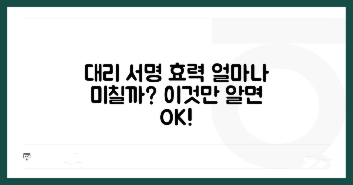 대리 서명 효력 범위는?