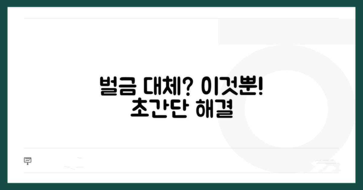 벌금 대신 대체 수단은?