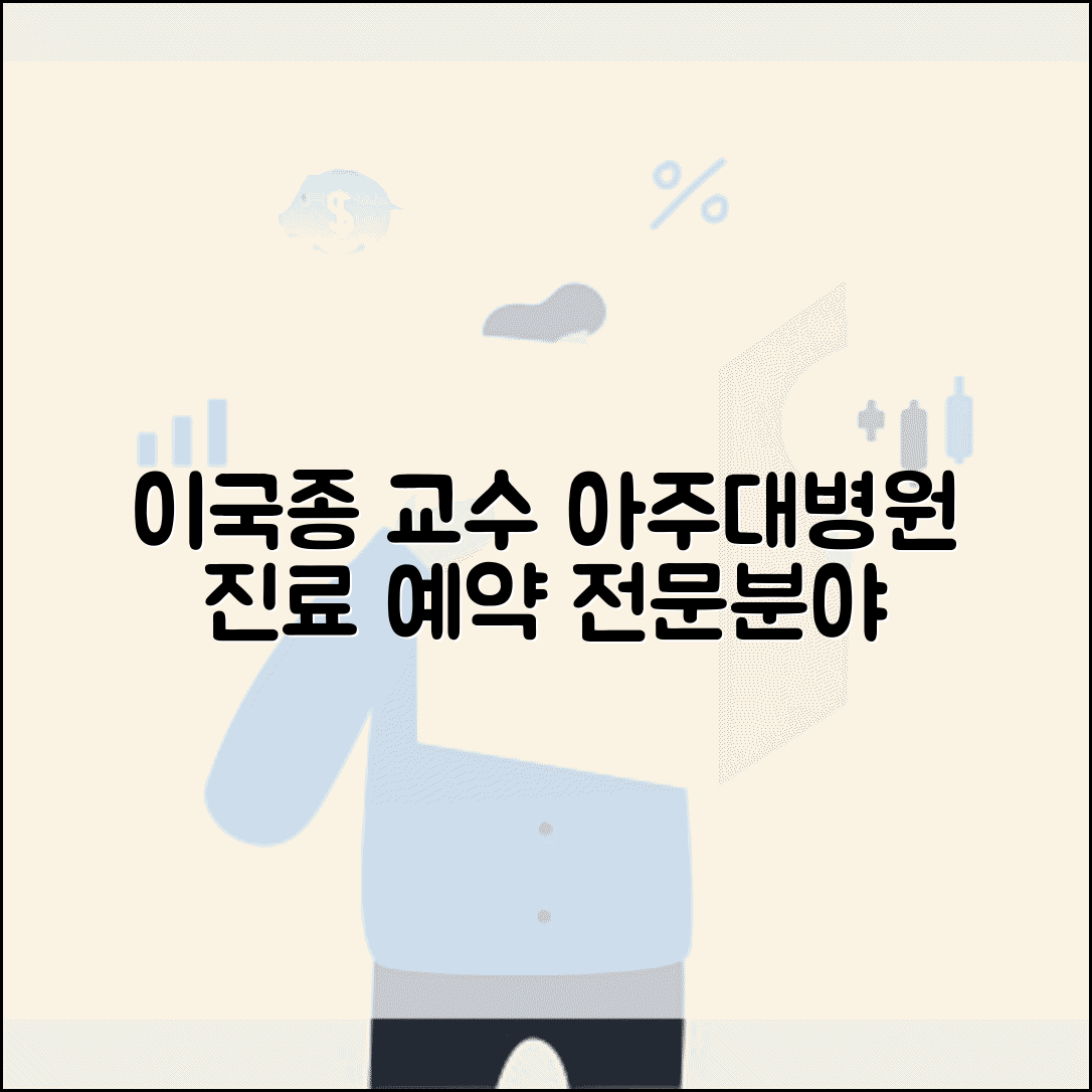 아주대병원 이국종 교수 진료 정보 | 전문 분야와 예약 방법