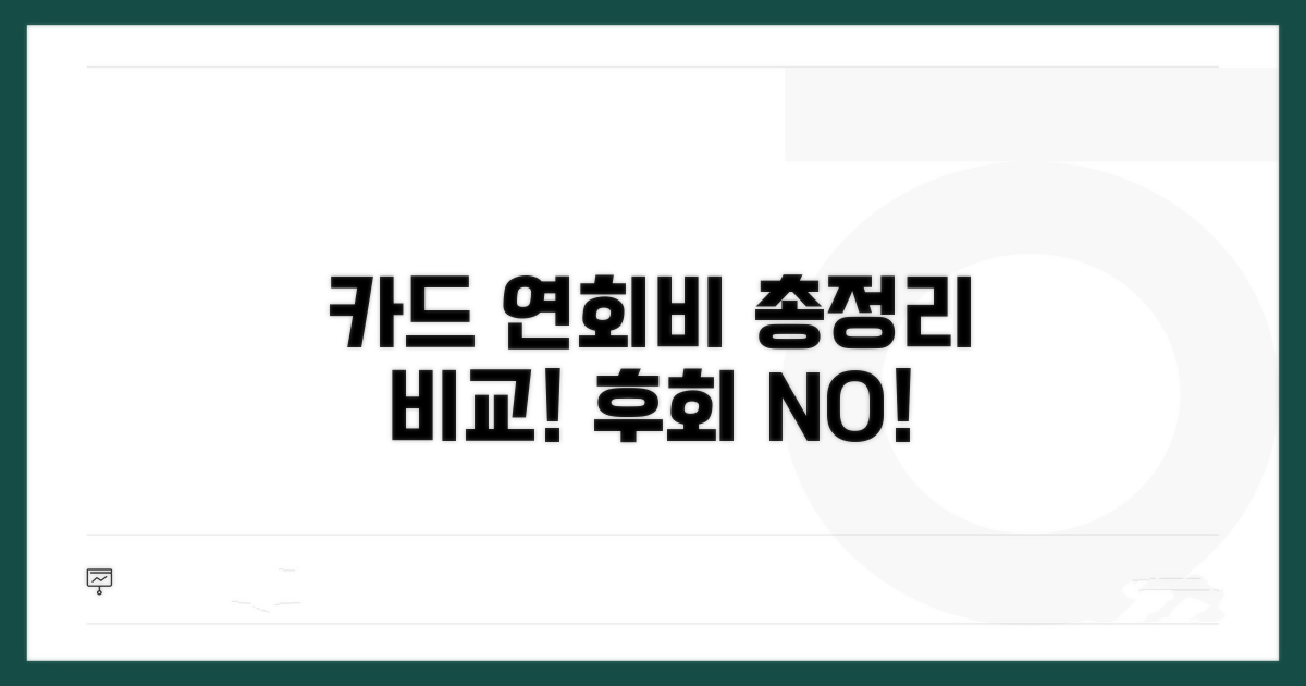 카드사별 연회비 한눈에 비교