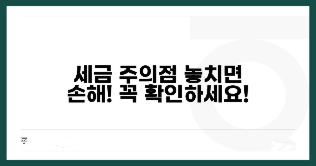 놓치면 안 될 세금 주의점