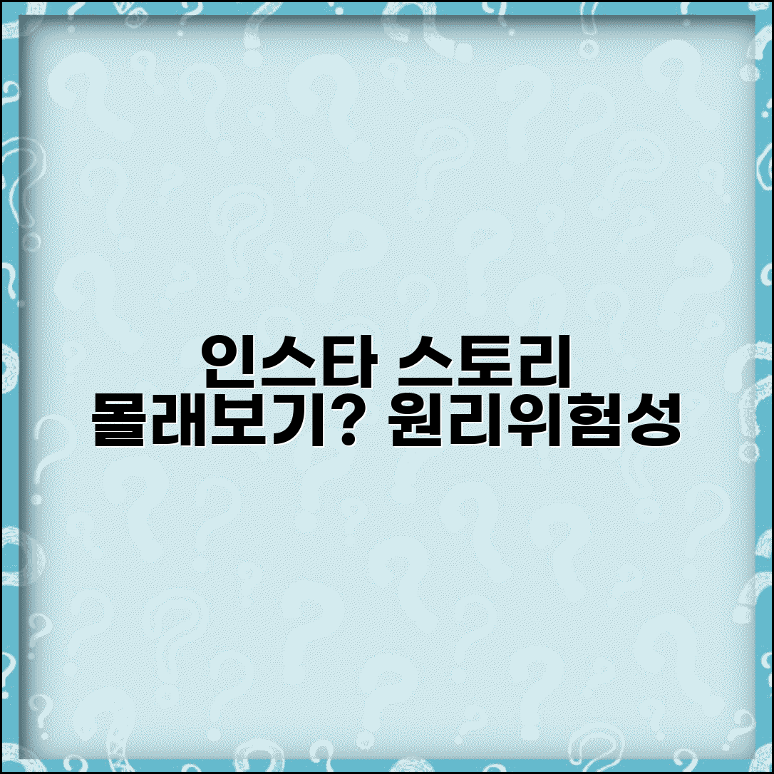 인스타 스토리 몰래보기 원리 | 어떻게 가능한지 + 위험성 확인