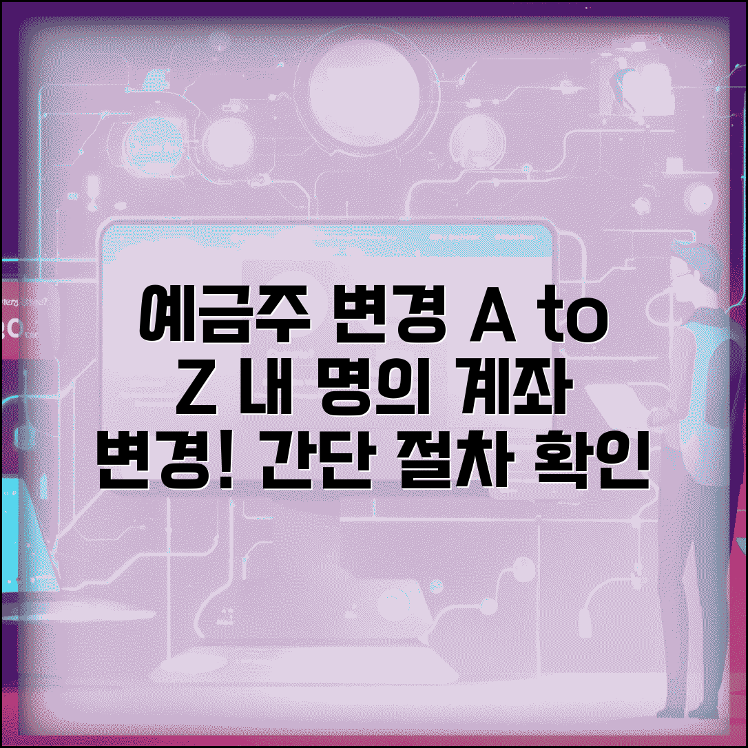 예금주 변경 방법 | 예금 계좌 명의 변경 절차