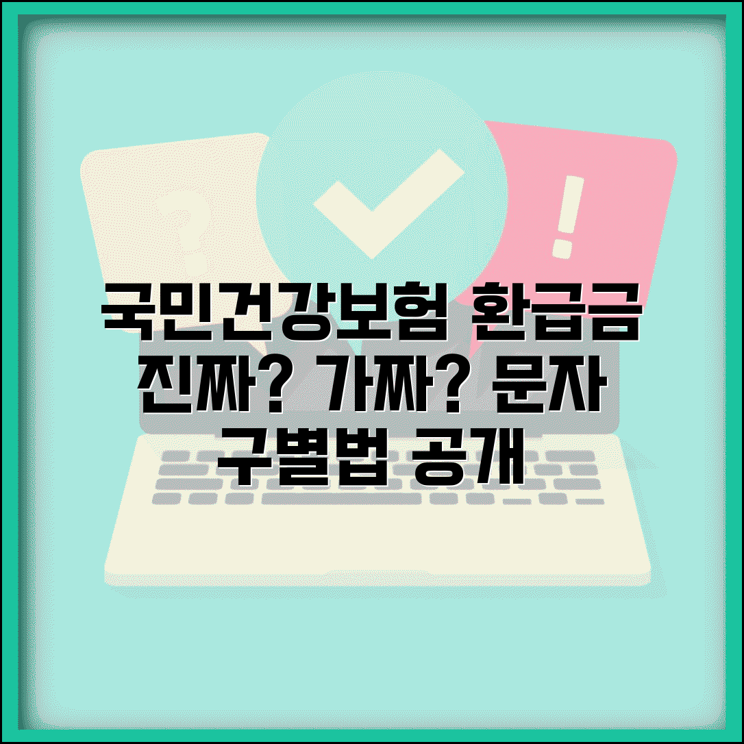 국민건강보험 환급금 문자 진짜 가짜 | 건보공단 안내문자 구별법