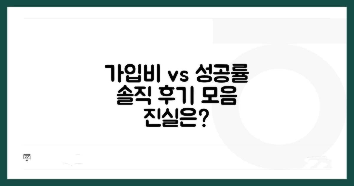 가입비와 성공률, 솔직 후기 모음