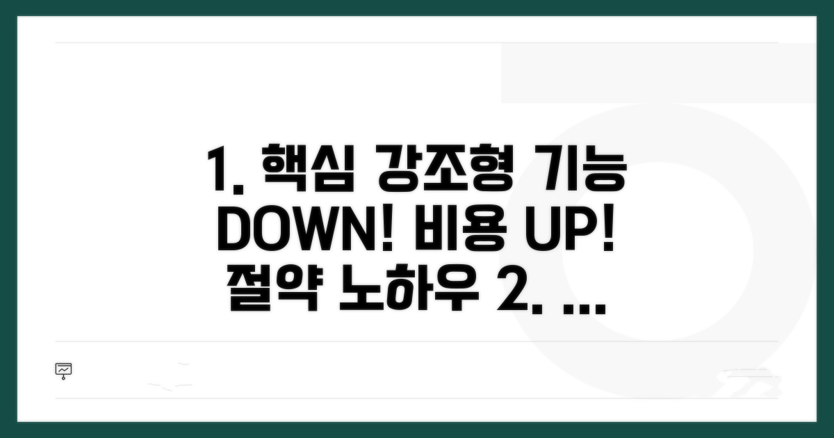 제한된 기능으로 비용 절감 노하우
