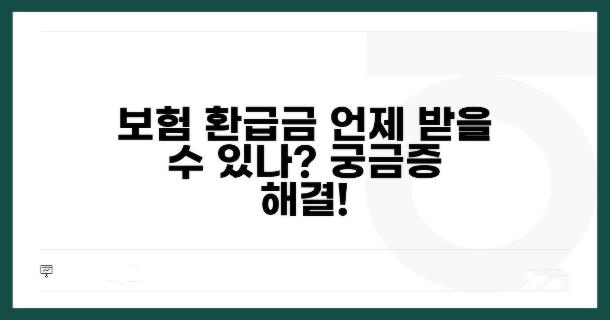 보험 환급금 언제 받을 수 있나