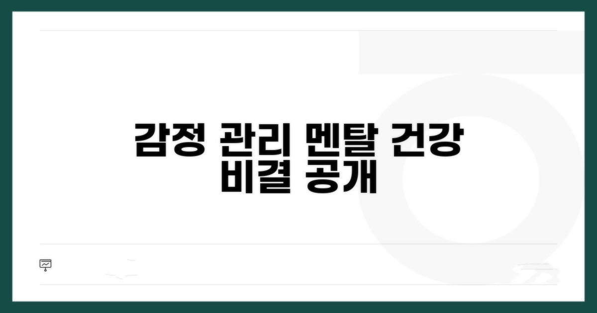 정신건강 지키는 감정 관리 비결