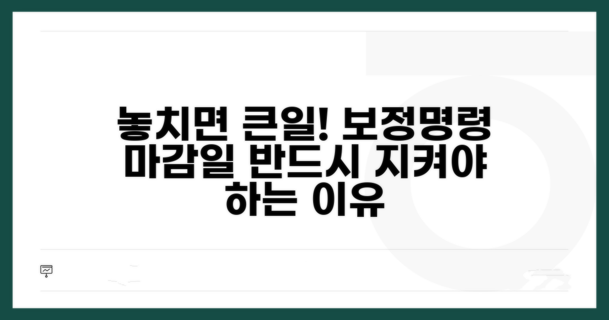 보정명령 기한 놓치면 안 되는 이유