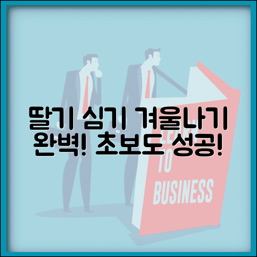 딸기 키우기 | 딸기 재배 모종 심기 월동