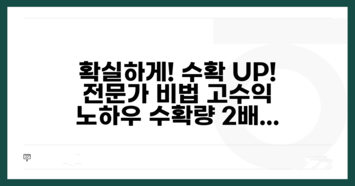수확량 늘리는 전문가 노하우