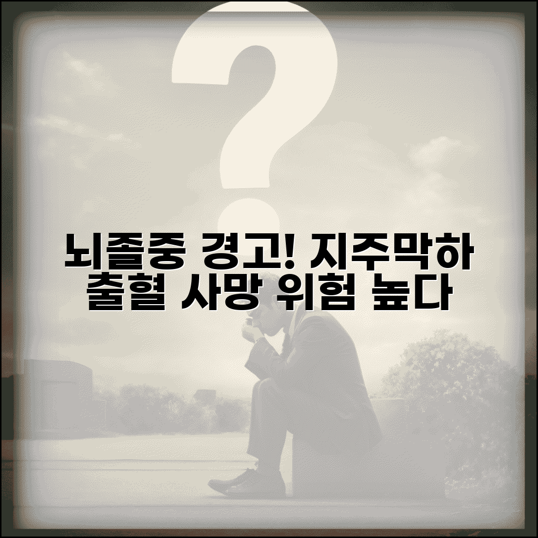 지주막하 출혈 증상 원인 | 지주막하 출혈 두통 사망