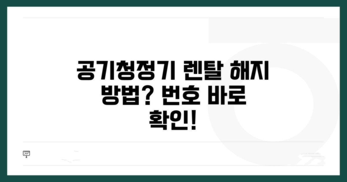 공기청정기 렌탈 해지 번호 확인