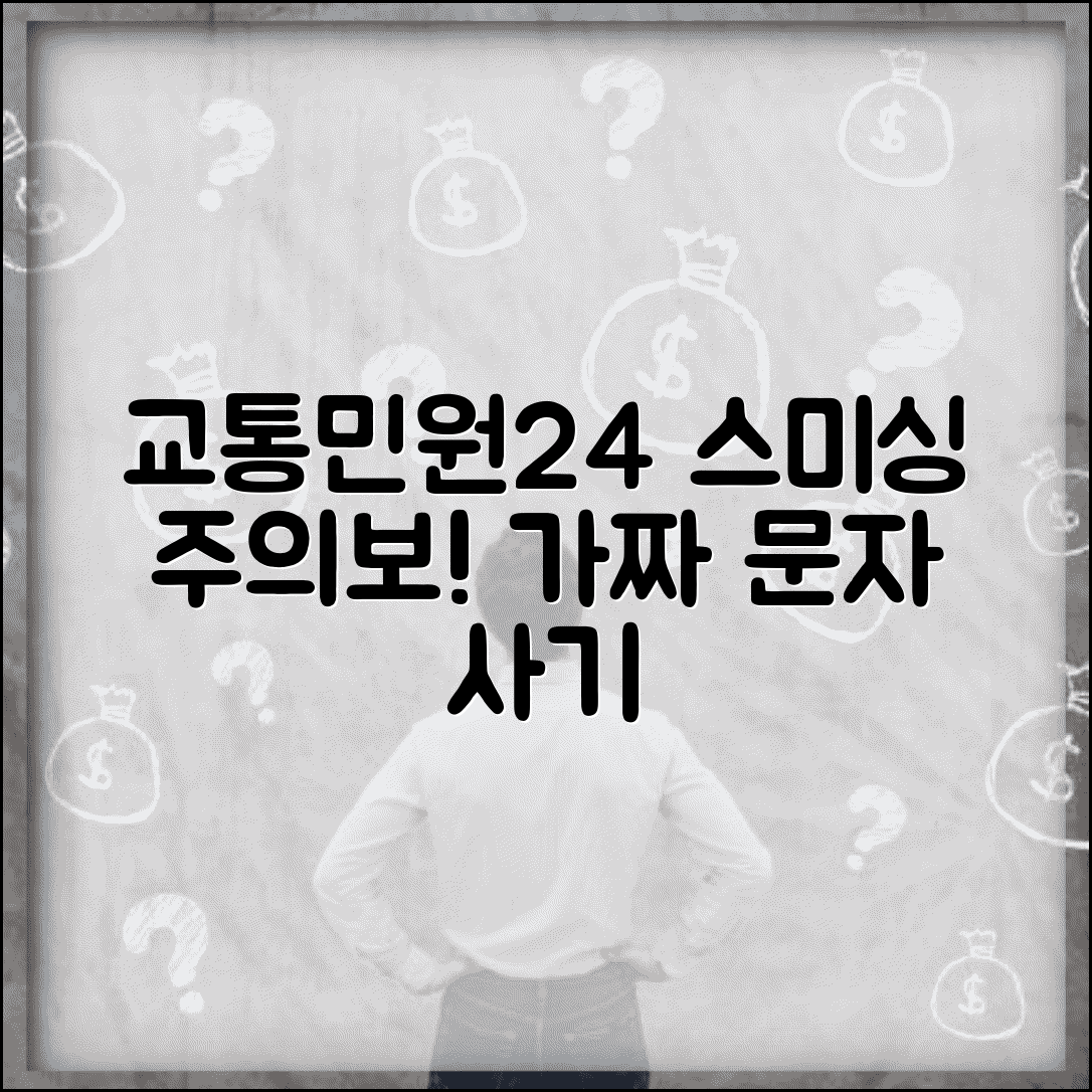 교통민원24 스미싱 주의보 | 가짜 교통위반 문자 사기 예방