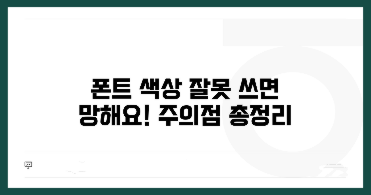 폰트와 색상 활용 주의점