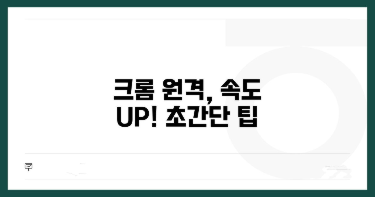 크롬 원격 연결 속도 높이기
