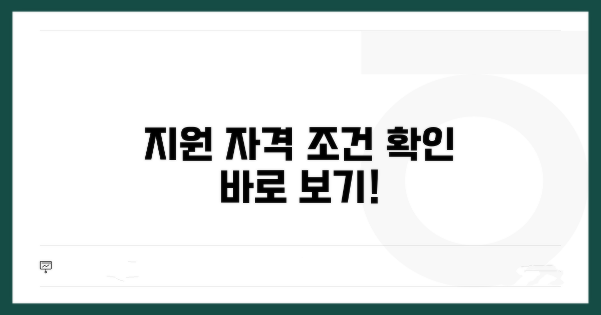 지원 대상 및 자격 조건 확인