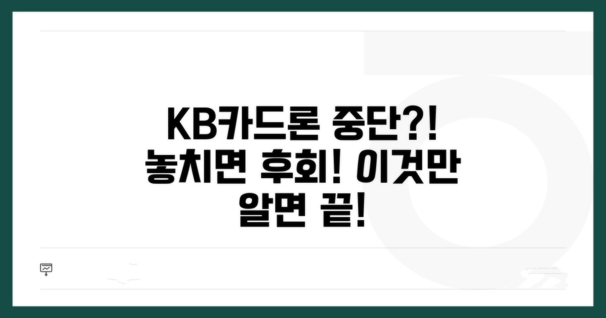 KB카드론 중단, 이것만 알면 끝