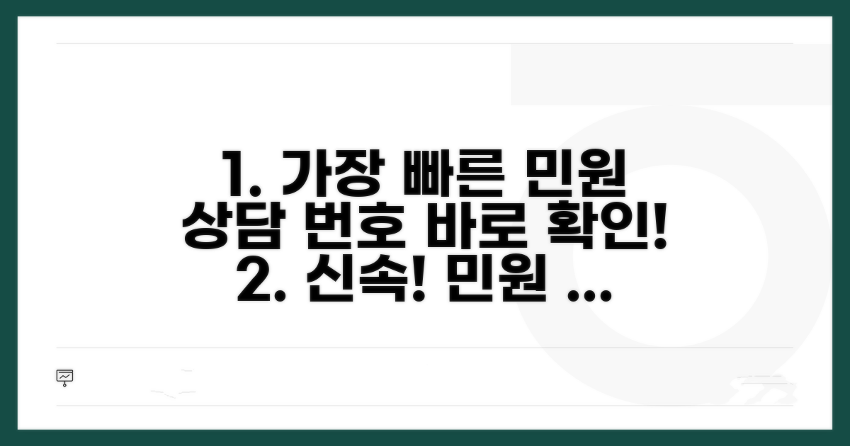 가장 빠른 민원 상담 번호 확인