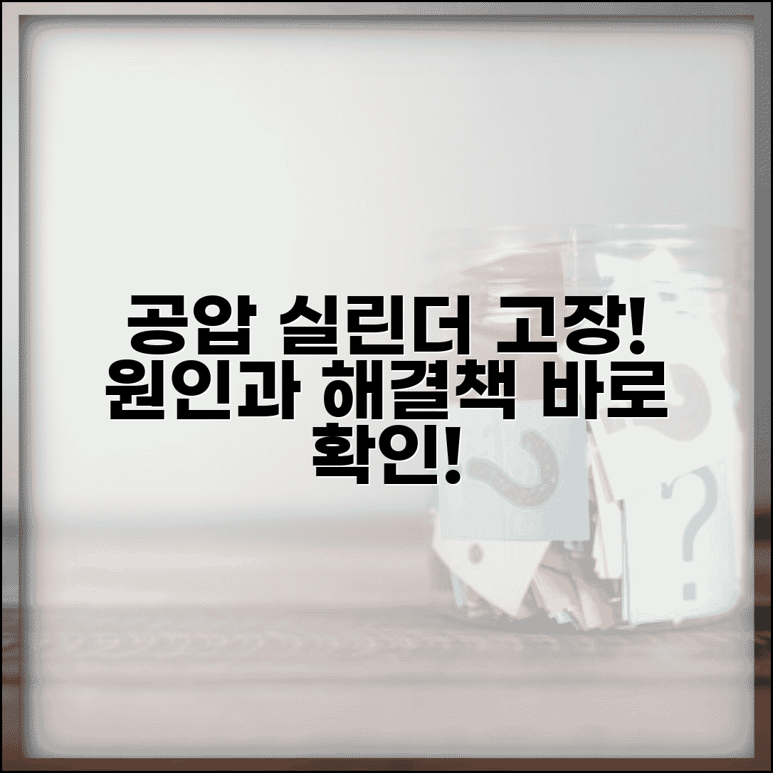 공압 실린더 작동 안함 | 에어 실린더 동작 불량