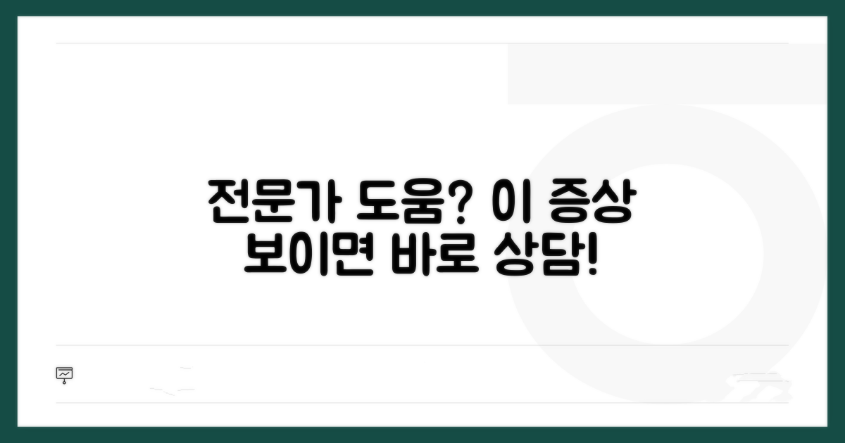 전문가 도움 필요한 증상 체크