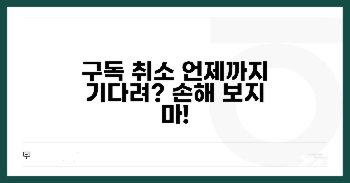 구독 해지 타이밍, 언제까지 기다릴까?