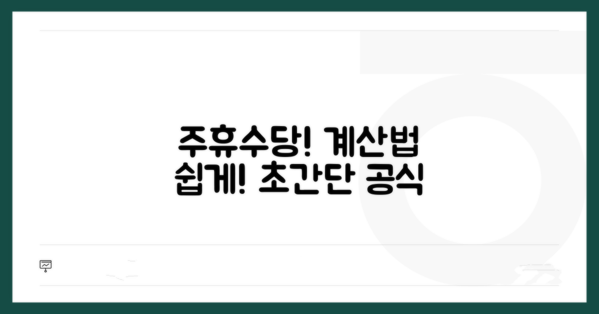 주휴수당 계산법 기초 다지기