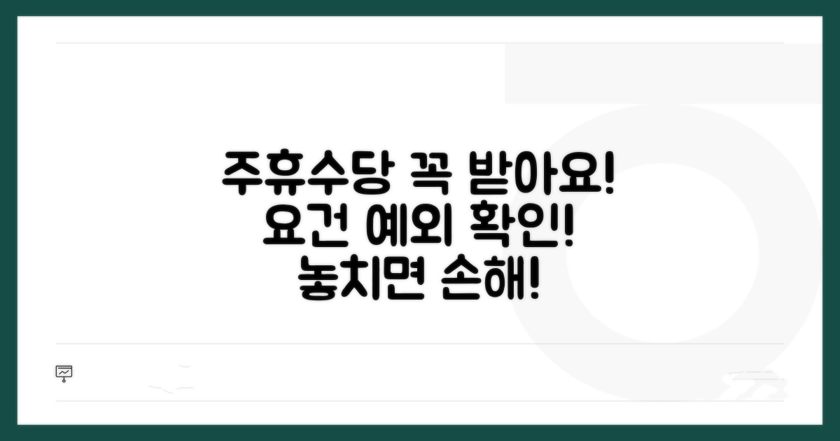 주휴수당 지급 요건 및 예외 사항