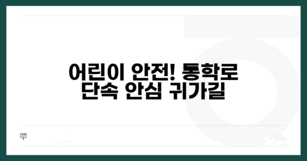 안전한 통학로 위한 단속 안내