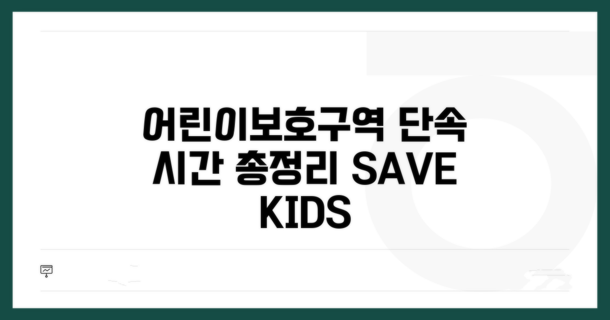 어린이 보호구역 단속 시간대