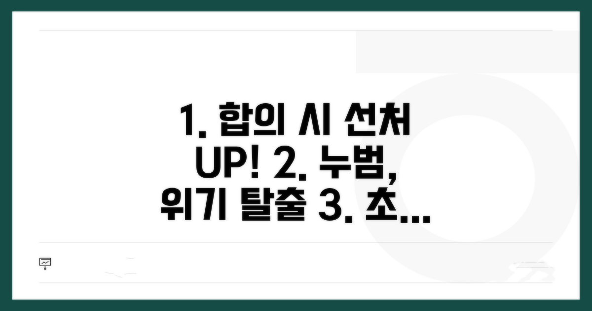 누범 합의, 선처 가능성 높이는 법