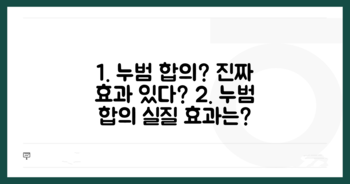 누범 기간 합의, 실질적 효과는?